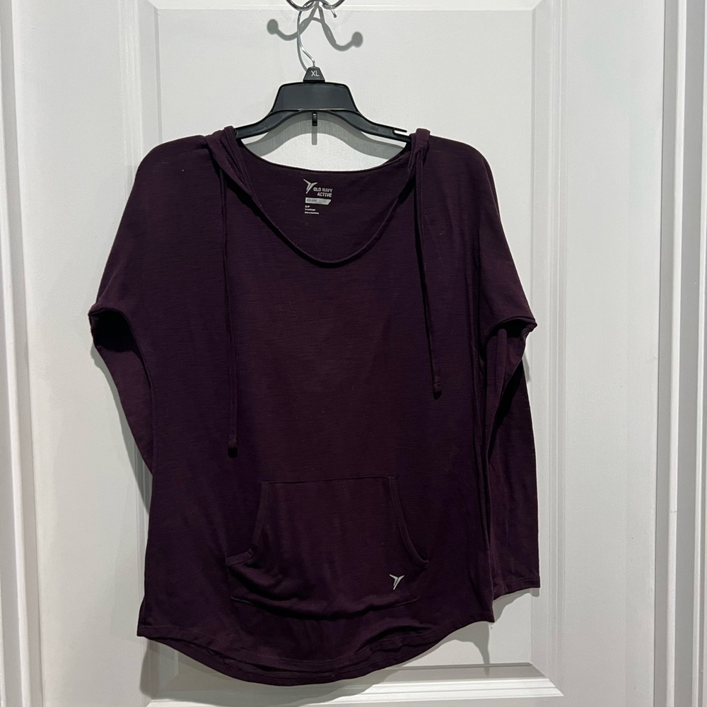 Old Navy Go Dry plum Hoodie, Sz S
